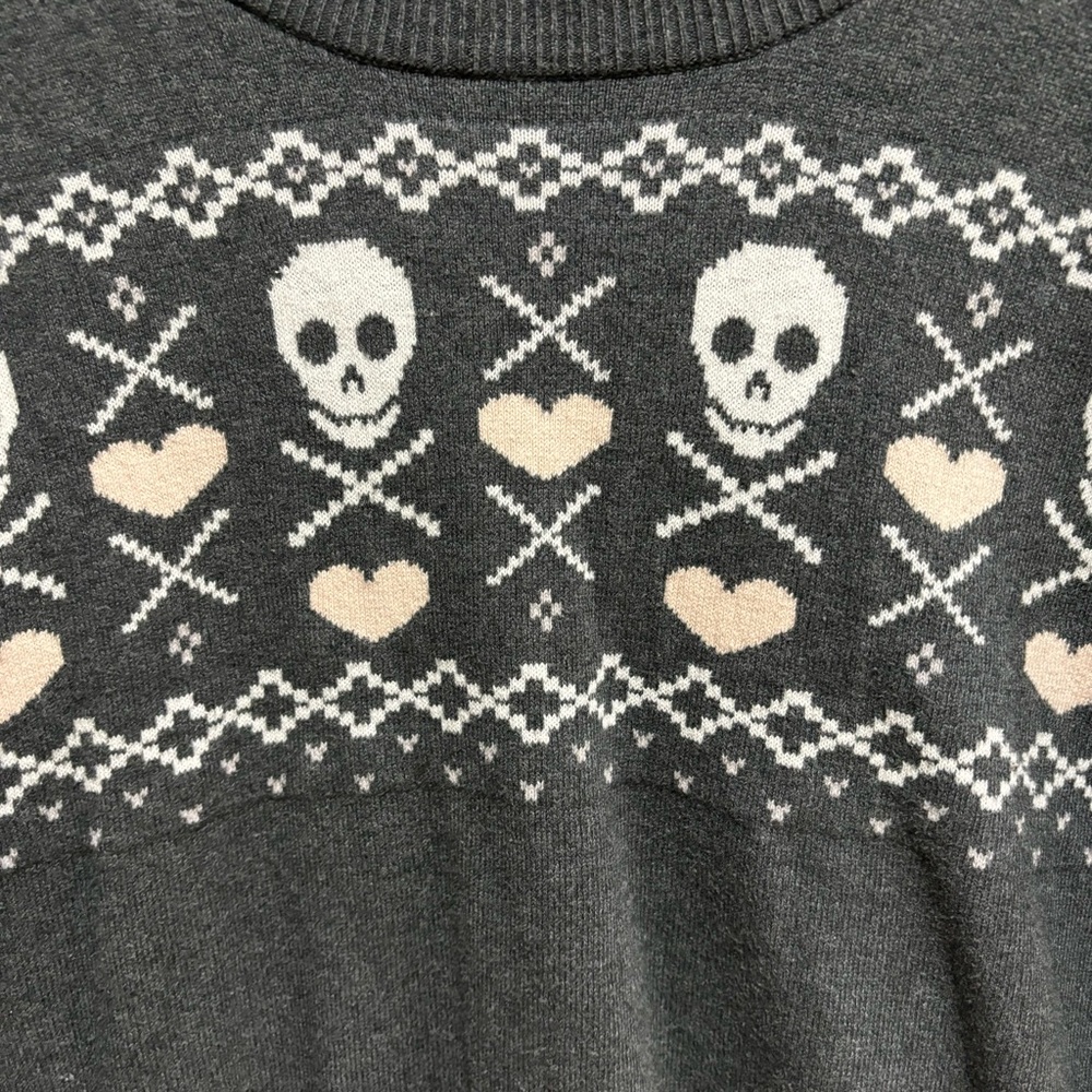 Torrid Skull Fair Isle Crew Neck Sweater Pullover Size 1X Comfy Casual Size 1X - Picture 12 of 14
